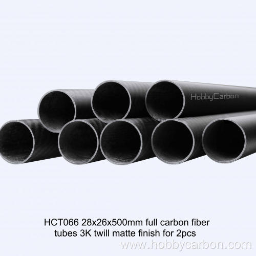 3K weave plain glossy UAV carbon tube